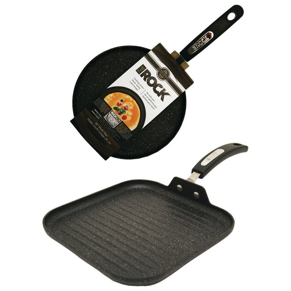 The Rock 10 inch Grill Pan & 10 inch Multi Pan Kit, Aluminum