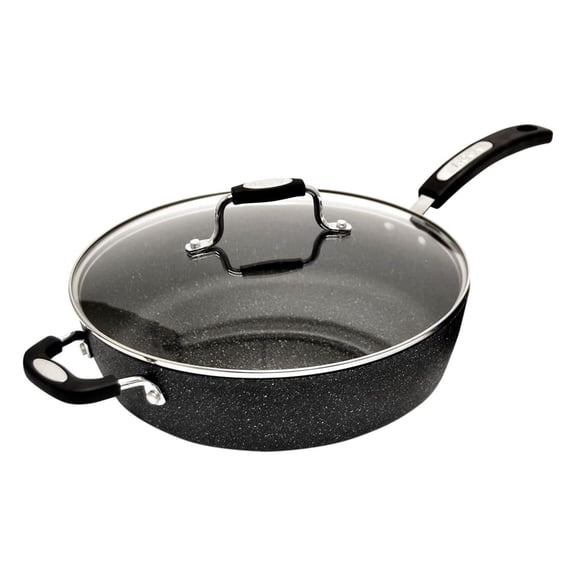 The Rock 11" Deep Fry Pan with Lid, One Size