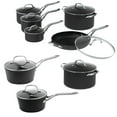 thumbnail image 1 of The Rock By Starfrit 16 piece Cookware Set, Dishwasher Safe Pots and Pans, Black, 1 of 8