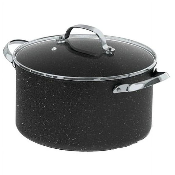 The Rock By Starfrit® 6-quart Stockpot/casserole With Glass Lid & Stainless Steel Handles