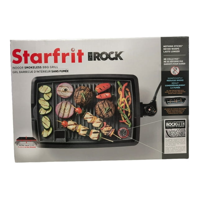 The Rock By Starfrit Indoor Smokeless Electric BBQ Grill