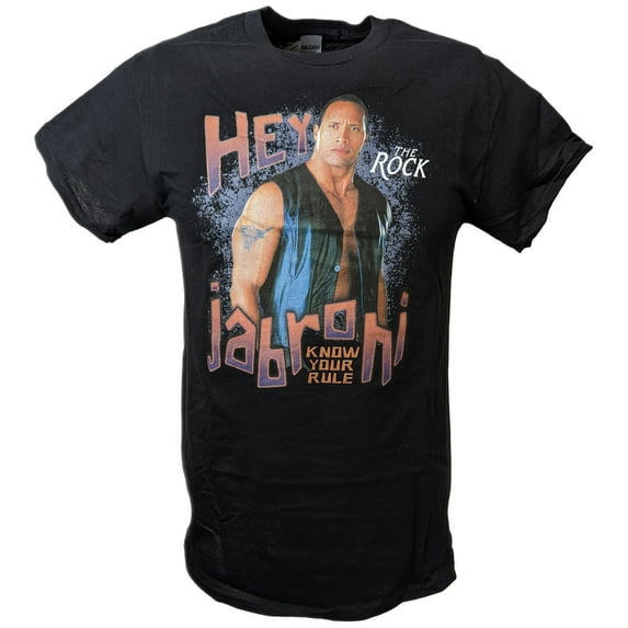 The Rock Know Your Role Jabroni WWE Mens Black T-shirt