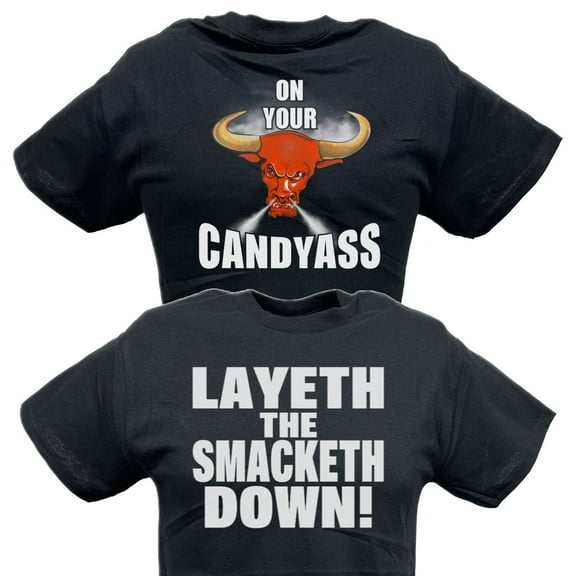 The Rock Layeth the Smacketh Down on Your Candyass Mens Black T-shirt M