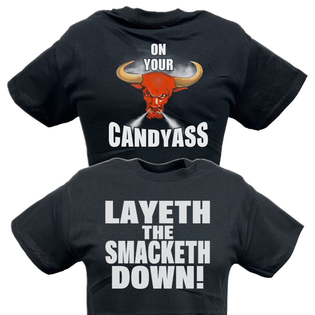 T-shirt Vintage WWF The Rock - 1999 - Noir - Taille L - Layin' The Smack Down