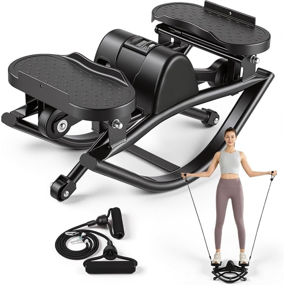 The Rock Stepper Side to Side, U-Shaped Low- Mini Stepper, Quiet Lateral Rocking Step Machine, Compact Stair Stepper for  Workout &  Glut