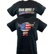 The Rock Team Bring It USA Bull Red White Blue Mens T-shirt XXL