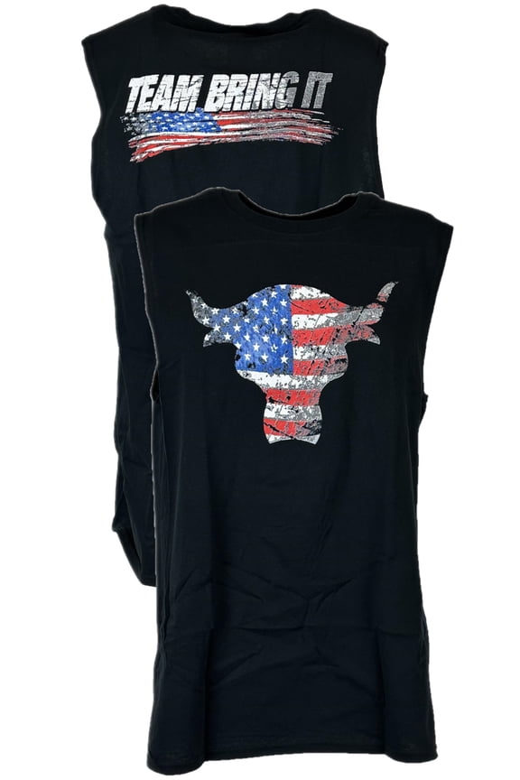The Rock Team Bring It USA Sleeveless Muscle T-shirt Black M