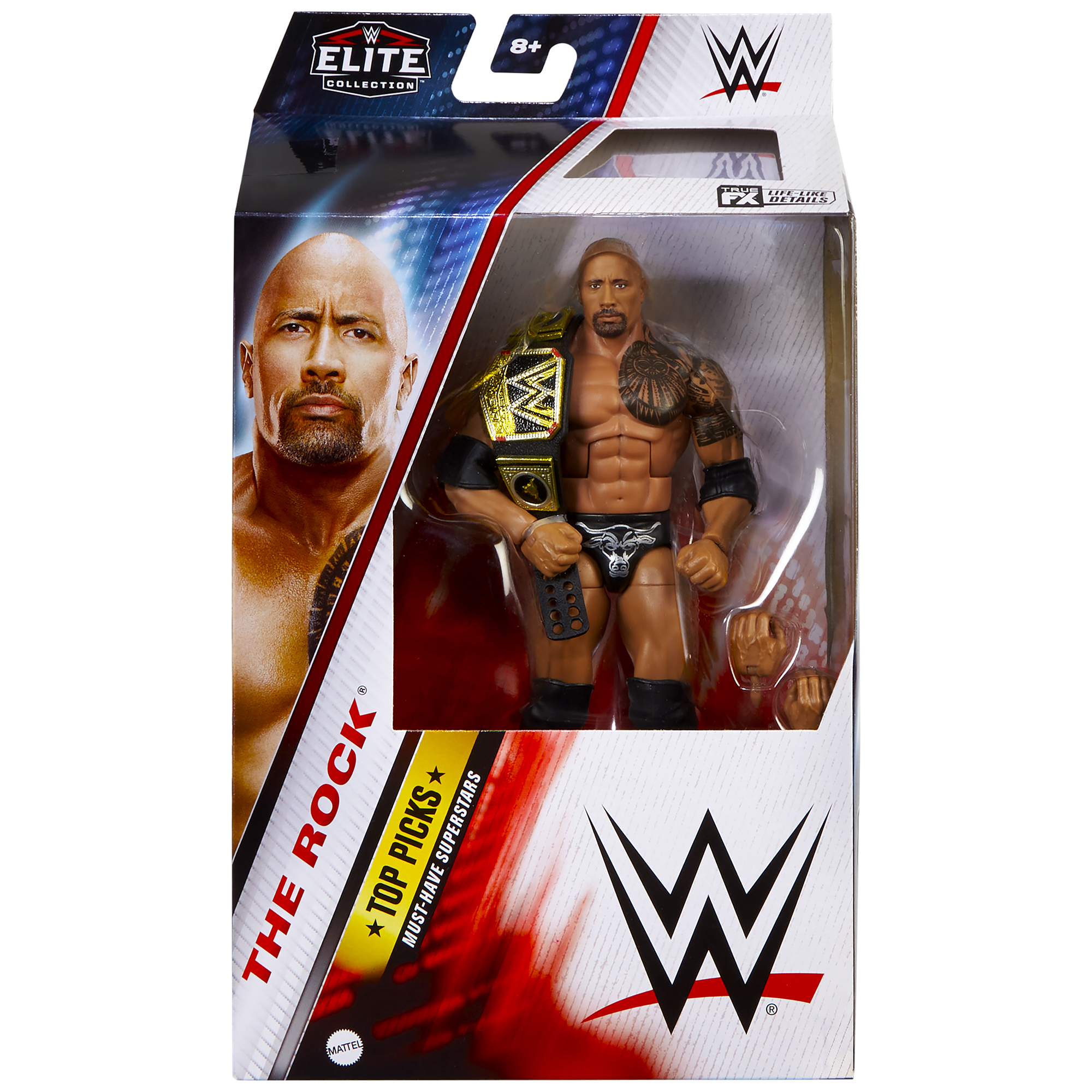 The Rock WWE Elite Top Picks 2024 Wave 4 Mattel WWE Toy Wrestling 