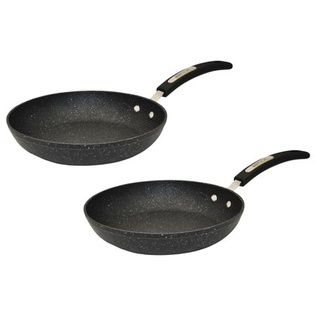 The Rock by Starfrit Fry Pan with Bakelite Handle 11" and Fry Pan with Bakelite Handle 8"
