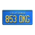 thumbnail image 1 of The Rockford Files | James Garner | 853 OKG | Metal Stamped Replica Prop License Plate, 1 of 2