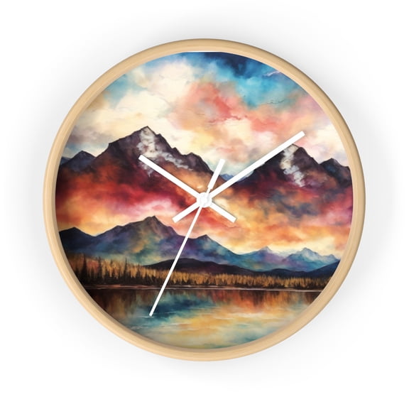 The Rockies, Cheryl Pettigrew Fine Art, Wall Clock
