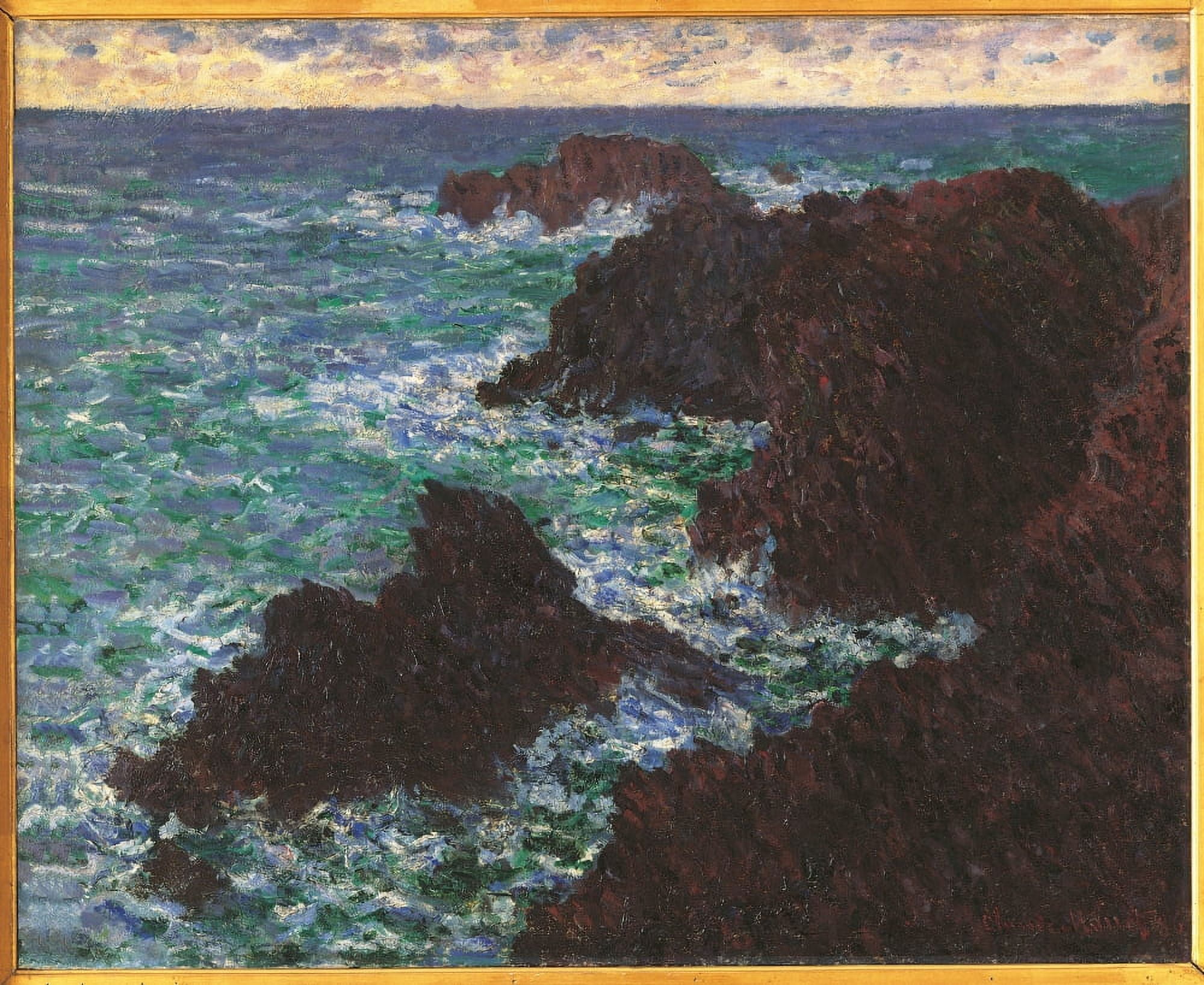 The Rocks At Belle Ile Canvas Art - (36 x 24)