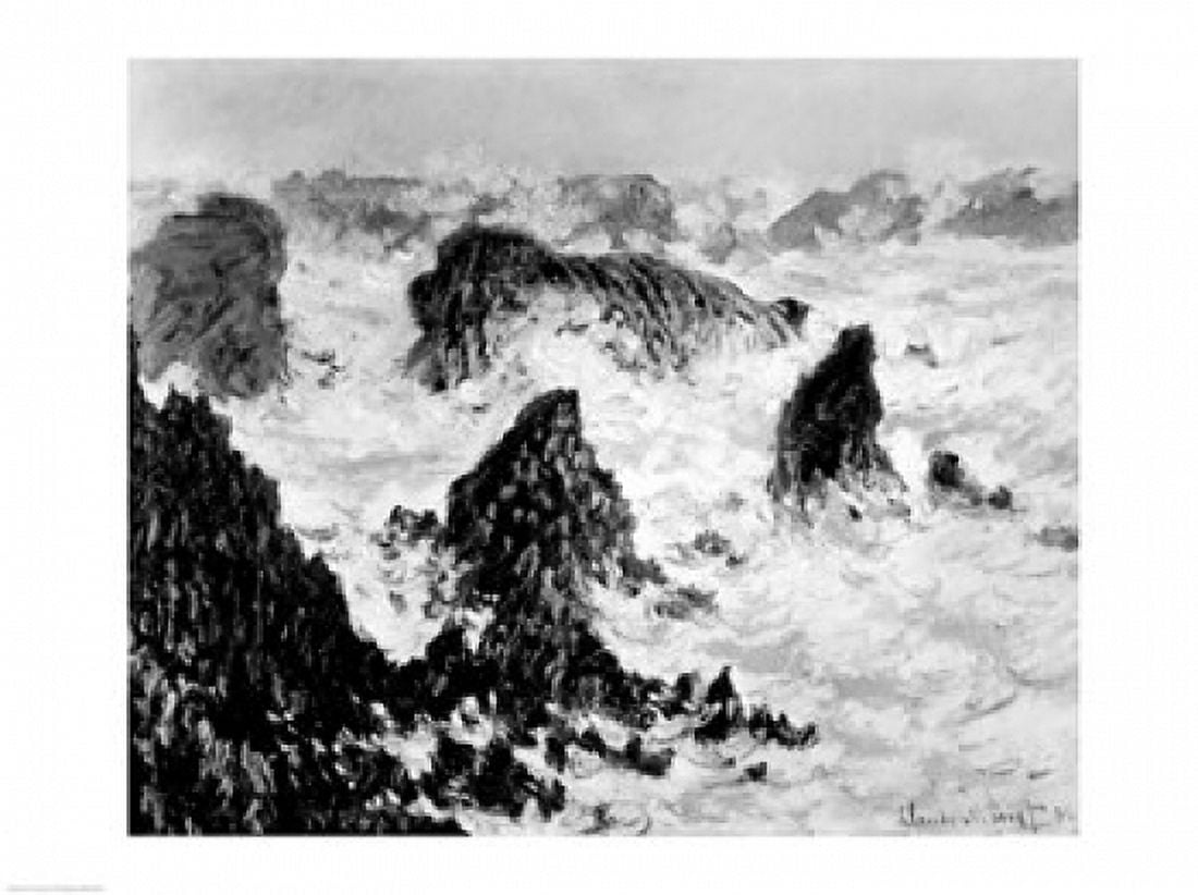 The Rocks of Belle-Ile 1886 Canvas Art - Claude Monet (36 x 24)