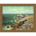 thumbnail image 1 of The Rocks of Saint Lunaire 36x28 Large Gold Ornate Wood Framed Canvas Art by Gustave Loiseau, 1 of 2