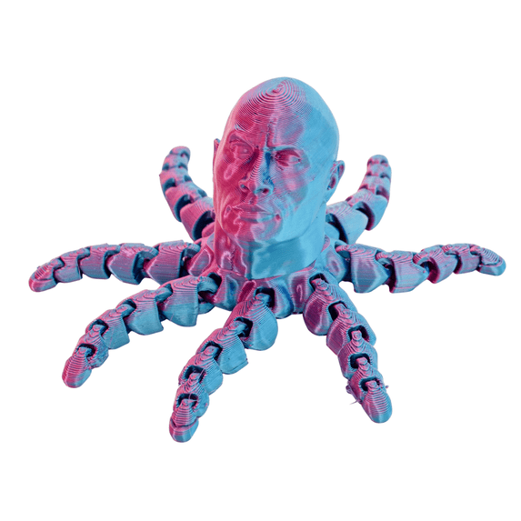 Clever Contraptions Rocktopus Fidget - Flexible PLA Articulated Gag Gift Inspired by The Rock