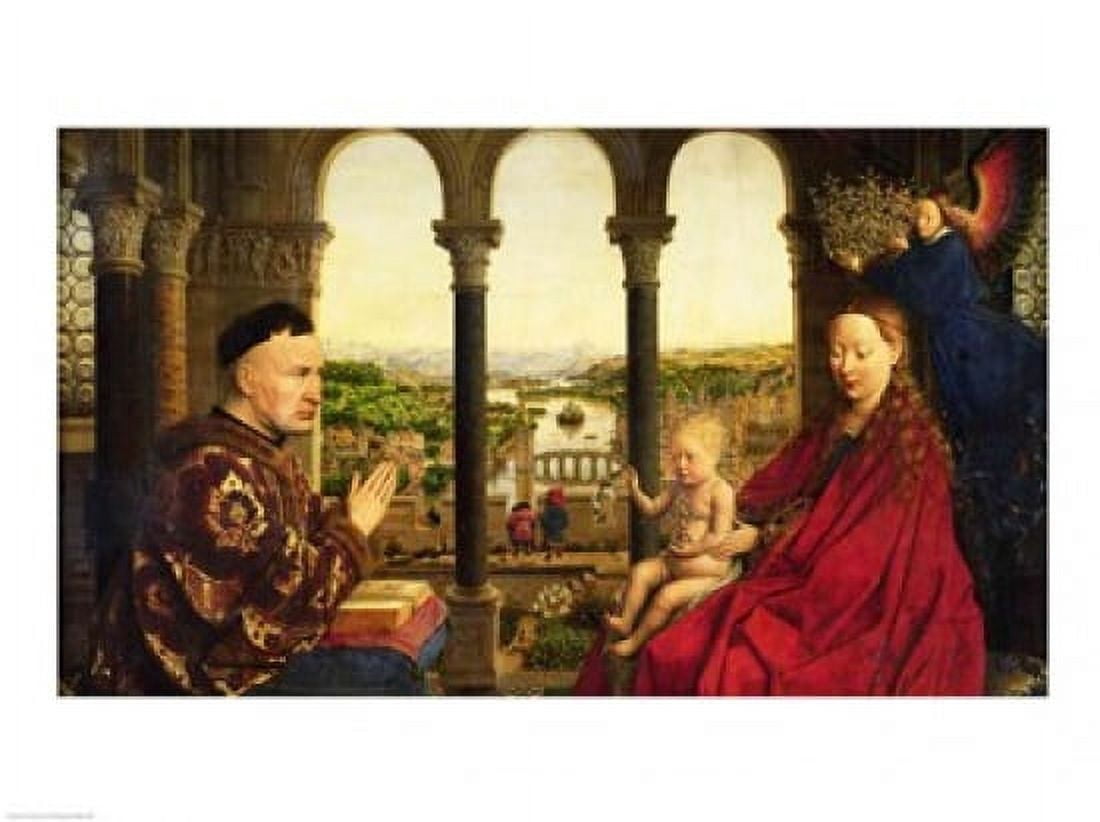 The Rolin Madonna Canvas Art - Jan Van Eyck (24 x 18)