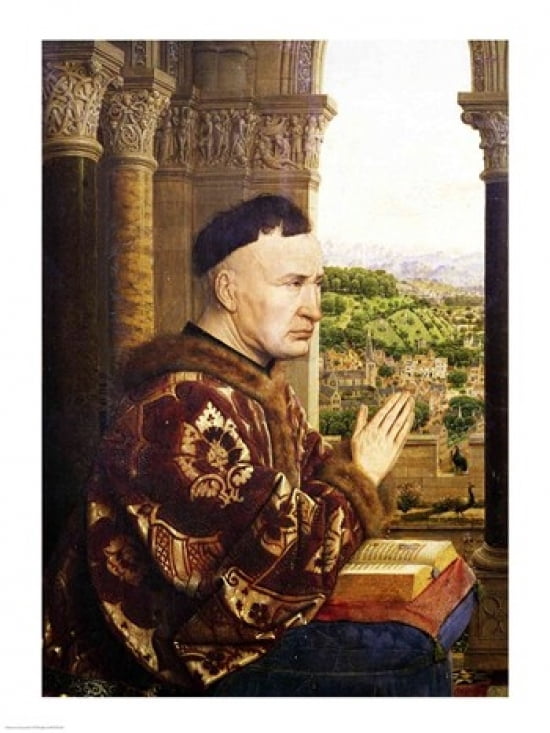 The Rolin Madonna Canvas Art - Jan Van Eyck (24 x 36)