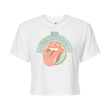 The Rolling Stones - Arch Logo - Music Band Tee - Juniors Cropped Cotton Blend T-Shirt