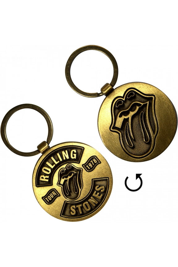 The Rolling Stones Classic Tongue / Tour '78 Double Sided Keychain