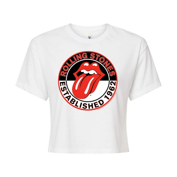 The Rolling Stones Est. 1962 - Juniors Cropped Cotton Blend T-Shirt