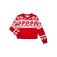 thumbnail image 1 of The Rolling Stones Girls Metallic Lurex Holiday Sweater, Sizes 4-16, 1 of 6