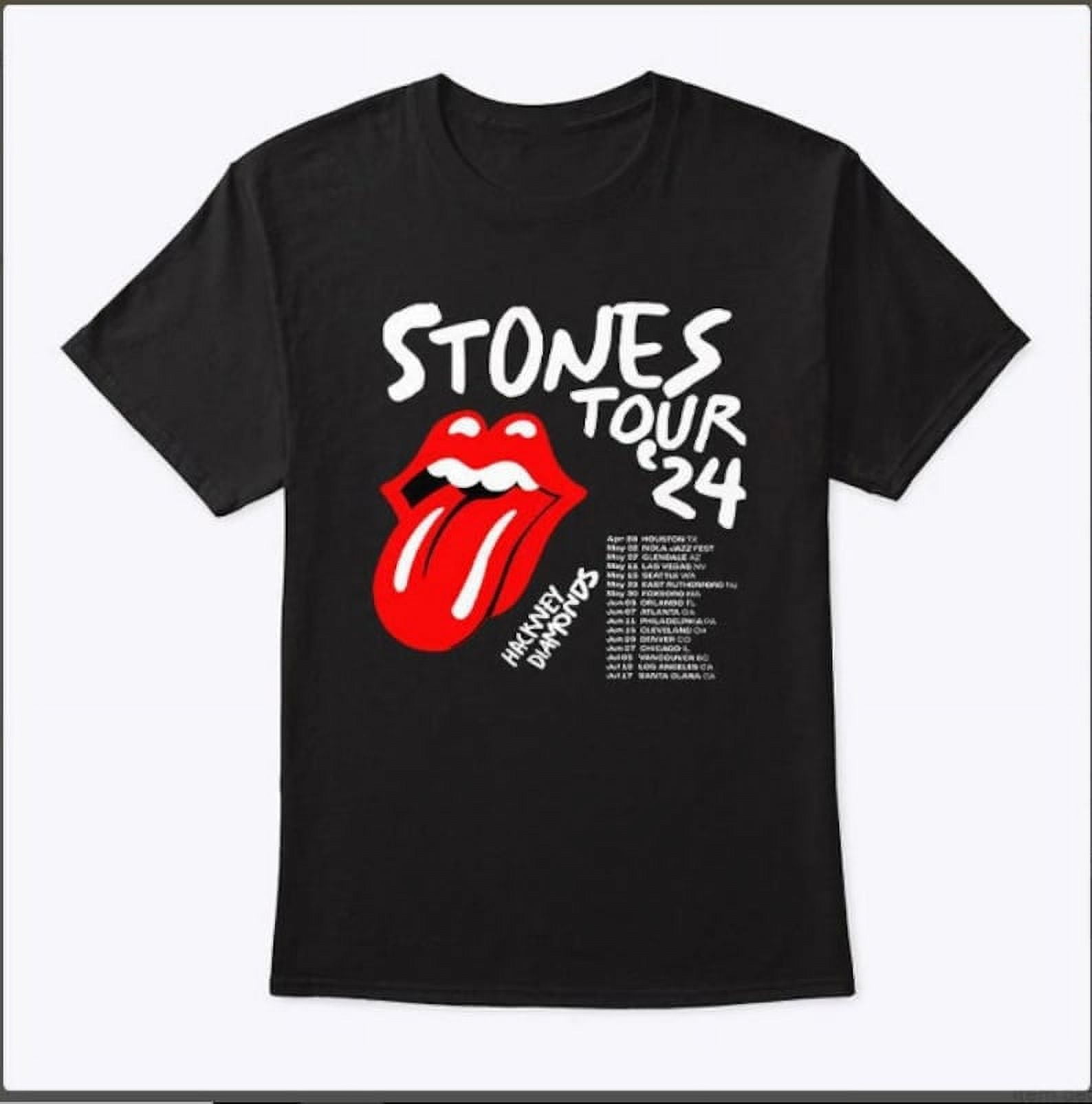 The Rolling Stones H. D. Tour 2024 Schedule List TShirt, Rolling