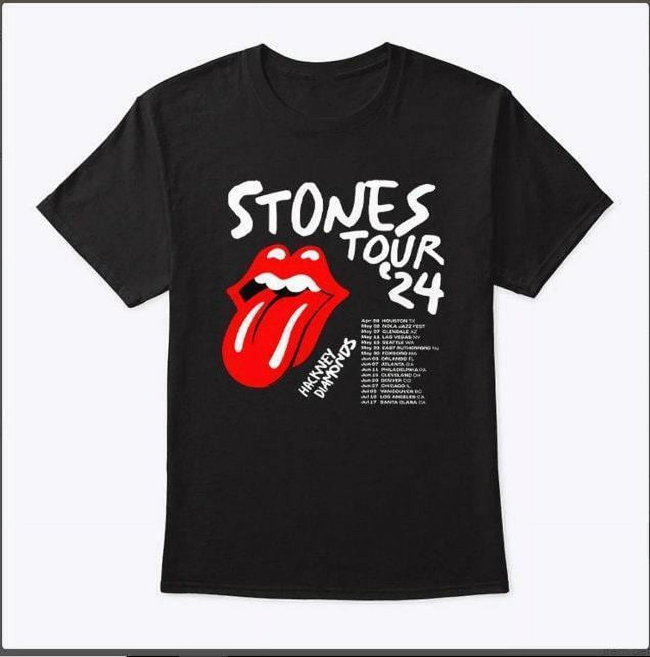 The Rolling Stones H D Tour 2024 Schedule List TShirt Rolling Stones