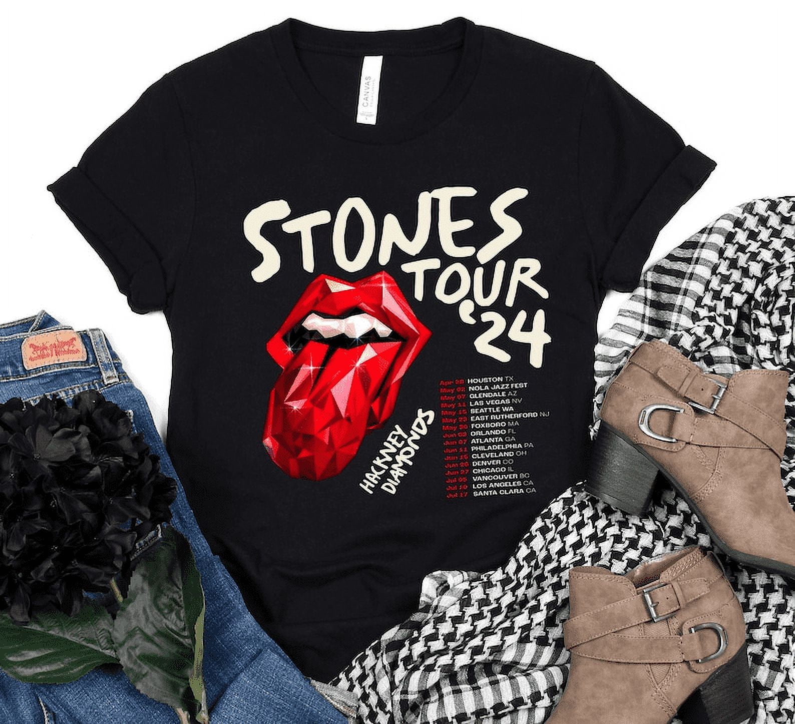 The Rolling Stones Hackney Diamonds Tour 2024 Schedule List TShirt