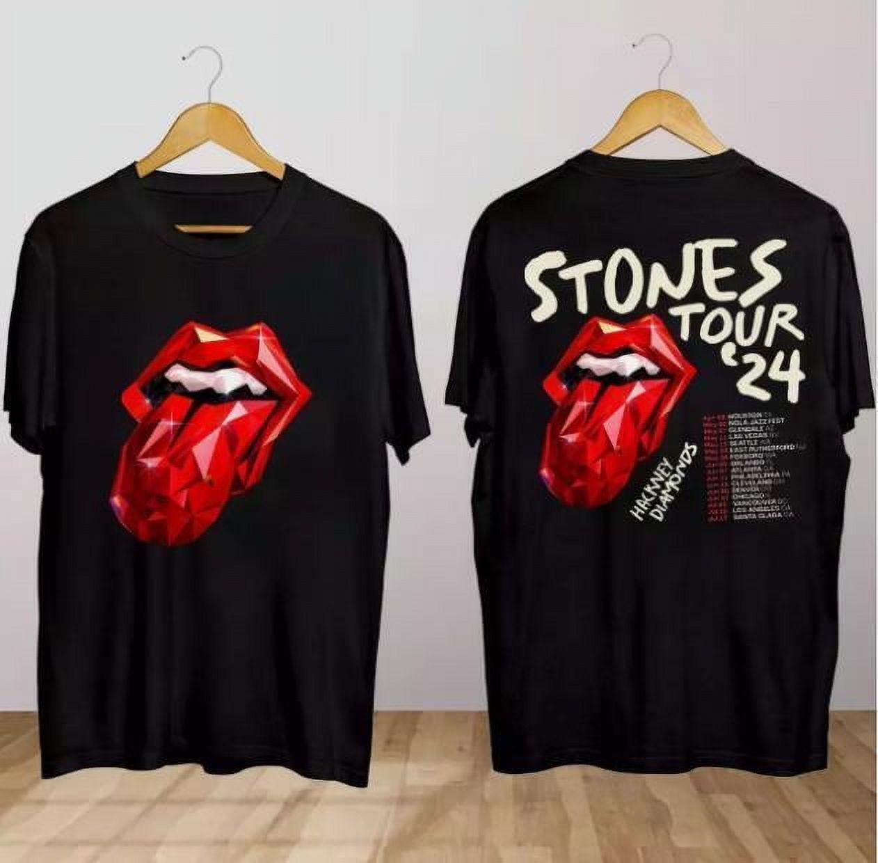 The Rolling Stones Hackney Diamonds Tour 2024 T Shirt hot