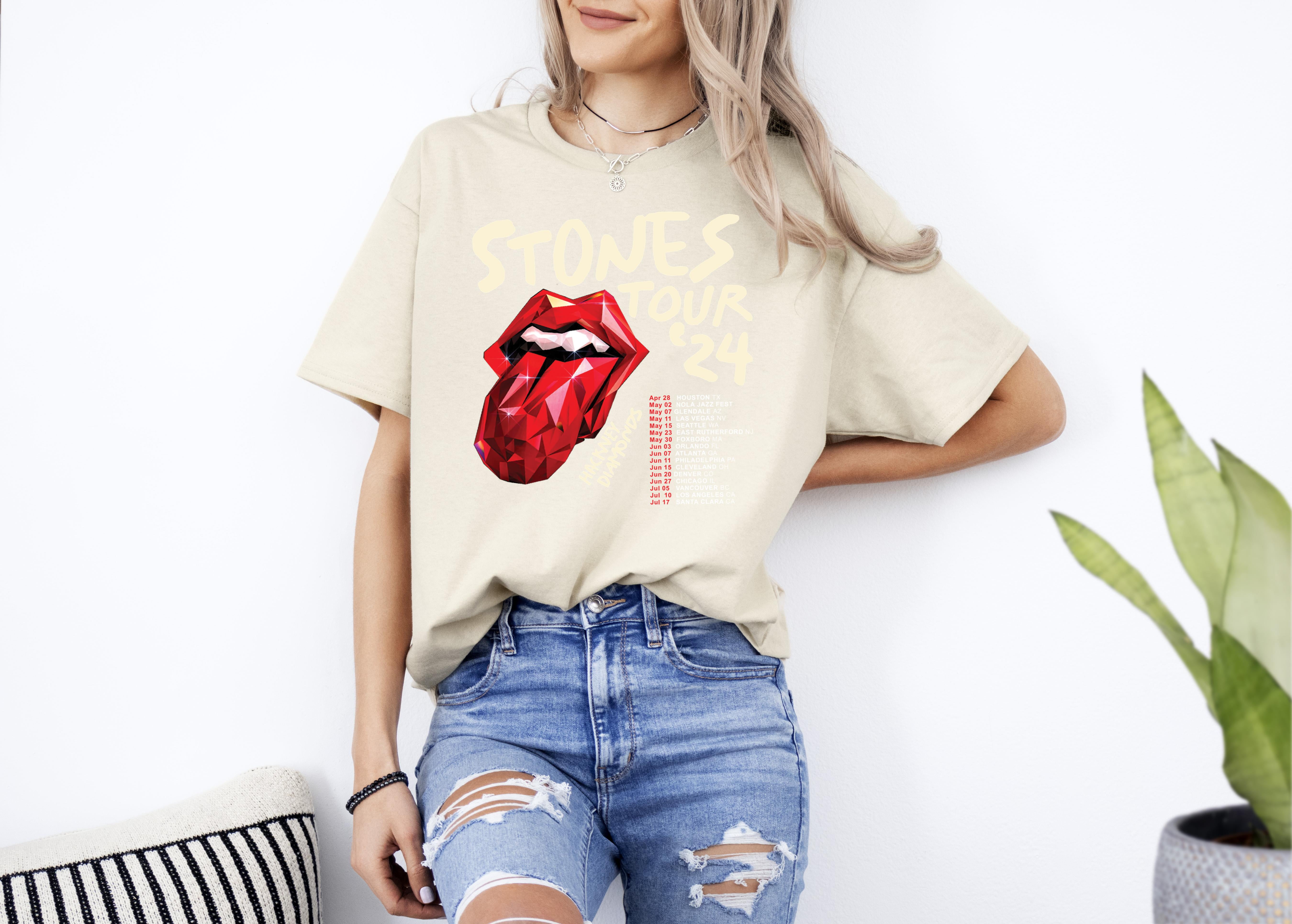 The Rolling Stones Hackney Diamonds Tour 2024 UNISEX TSHIRT Up To 4XL