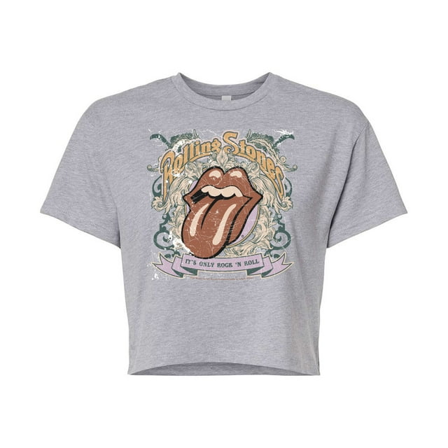 The Rolling Stones It's Only Rock N' Roll - Juniors Cropped Cotton Blend T-Shirt