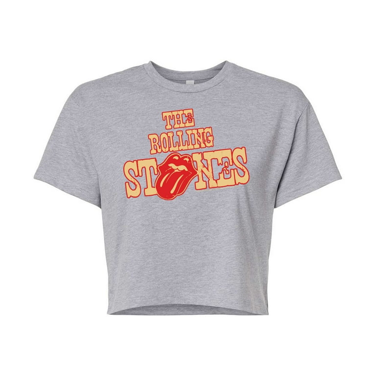 The Rolling Stones Juniors Cropped Cotton Blend T-Shirt