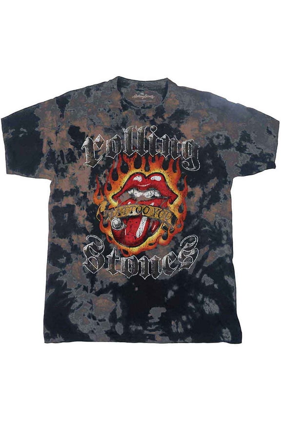 The Rolling Stones Kids T-Shirt: Tattoo Flames (Wash Collection) (11-12 Years)