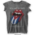 thumbnail image 1 of The Rolling Stones Ladies T-Shirt: Havana Cuba (Burnout) (Large), 1 of 2