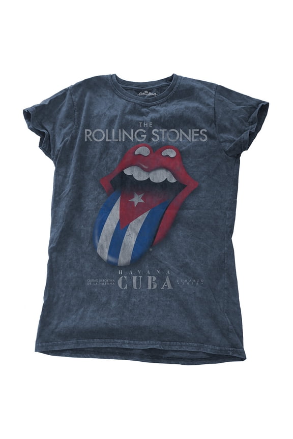 The Rolling Stones Ladies T-Shirt: Havana Cuba (Wash Collection) (Large)