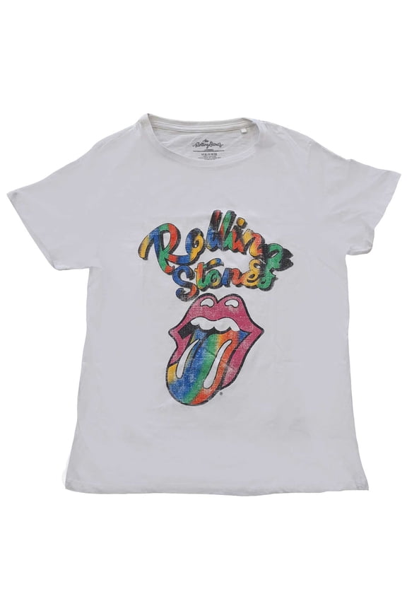 The Rolling Stones Ladies T-Shirt: Multicolour Tongue (10)