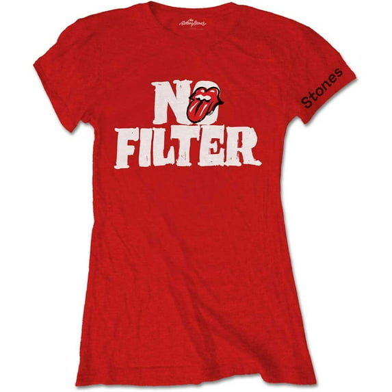 The Rolling Stones Ladies T-Shirt: No Filter Header Logo (Small)
