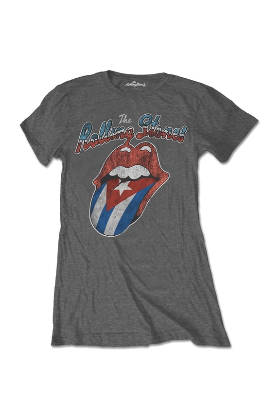 The Rolling Stones Ladies T-Shirt: Rocks Off Cuba (Small)