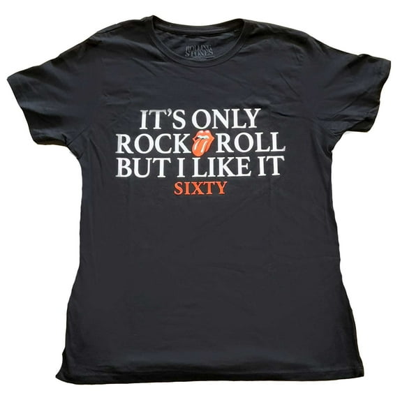 The Rolling Stones Ladies T-Shirt: Sixty It's only R&R but I like it (Foiled) (XXX-Large)