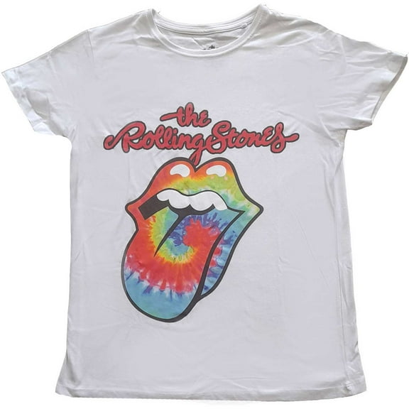 The Rolling Stones Ladies T-Shirt: Tie Dye Tongue (12)
