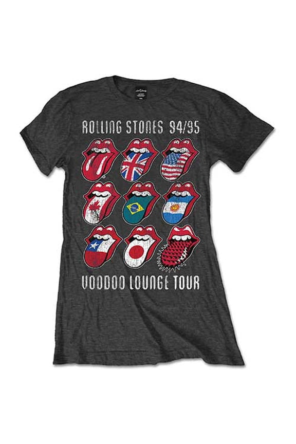 The Rolling Stones Ladies T-Shirt: Voodoo Lounge Tongues (Medium)