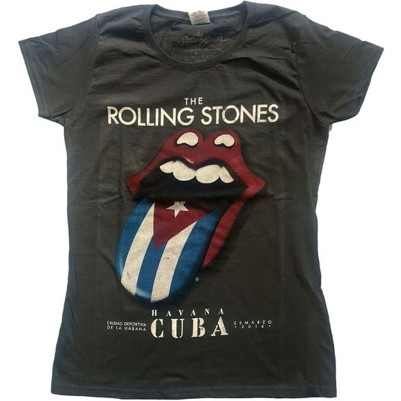 The Rolling Stones Ladies Tee: Havana Cuba (Large)