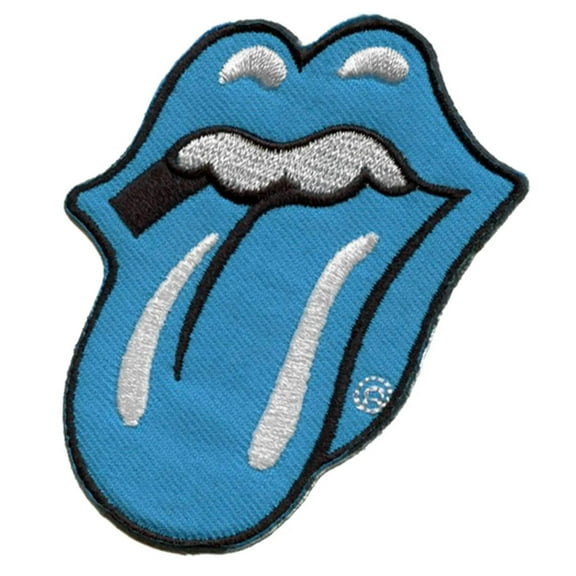 The Rolling Stones Patch Classic Tongue Band Logo Embroidered new Official Blue
