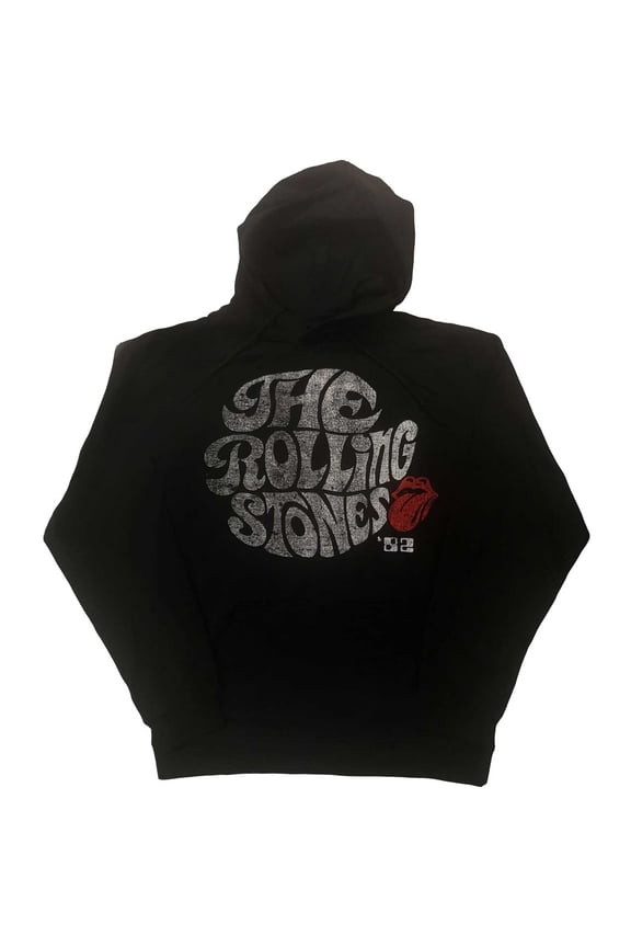 The Rolling Stones Unisex Pullover Hoodie Sweatshirt Swirl Logo '82 (Eco-Friendly) (XX-Large)