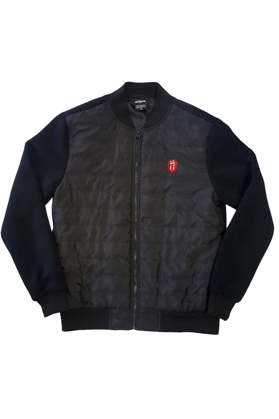 The Rolling Stones Unisex Quilted Jacket Classic Tongue (Small)