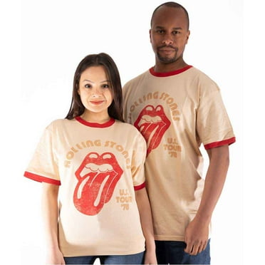 The Rolling Stones Unisex Ringer T-Shirt US Tour '78 (Small)