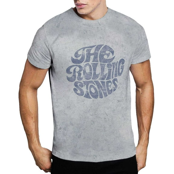 The Rolling Stones Unisex T-Shirt 70's Logo (Wash Collection) (Large)