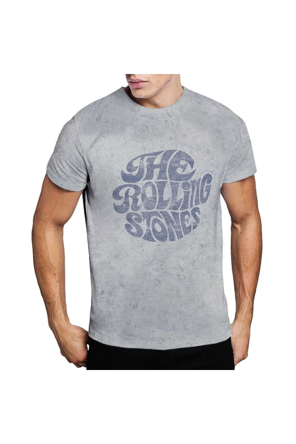 The Rolling Stones Unisex T-Shirt 70's Logo (Wash Collection) (Large)
