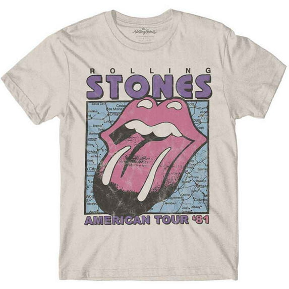 The Rolling Stones Unisex T-Shirt: American Tour Map (Large)