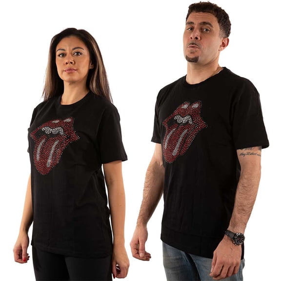 The Rolling Stones Unisex T-Shirt Classic Tongue (Diamante) (Medium)